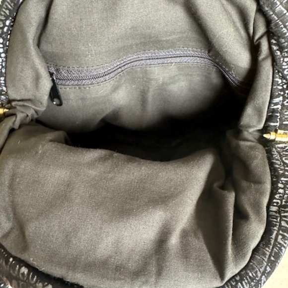 WOMEN'S COPPER/BLACK/ GOLD  CROSSBODY SHOULDER BAG  W/ LARGE OPENING - Picture 4 of 4